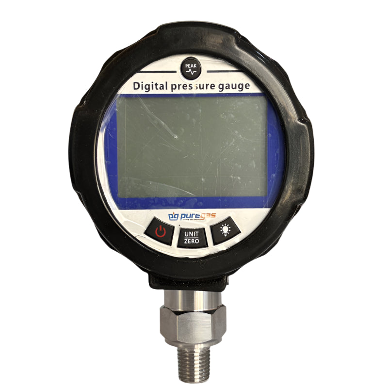 PRESSURE GAUGE (0-100MBAR) 3"DIAL DIGITAL 1/4" M.NPT BOTTOM