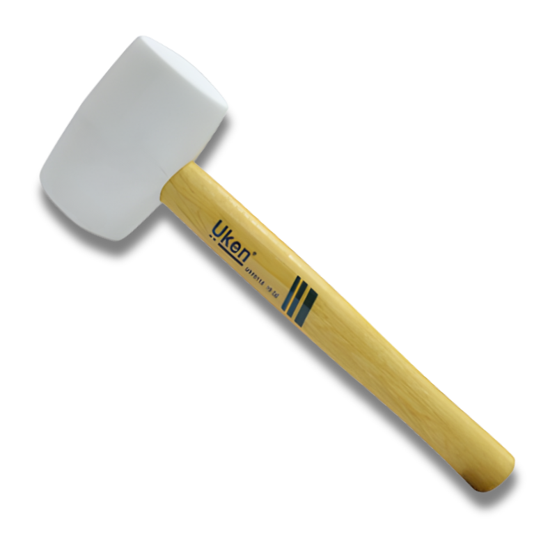 RUBBER HAMMER 12OZ WOOD HANDLE UKEN