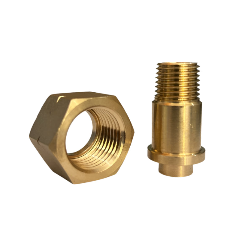 CONNECTOR BRASS HEX 1/2"L X 1/4"R