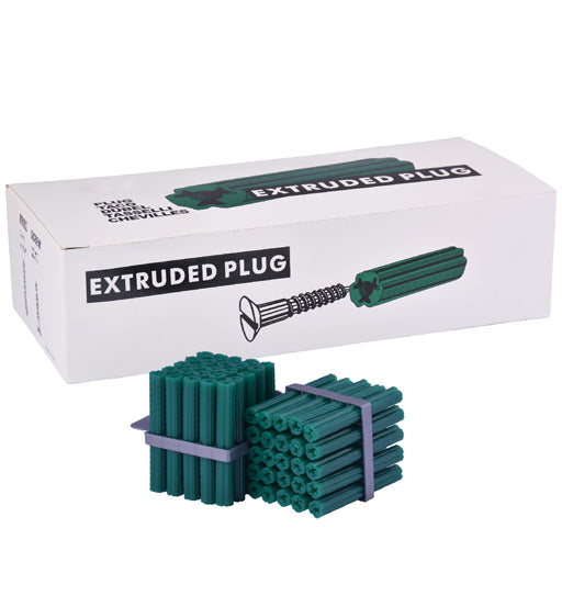 EXTRUDED PLUG 7 X 25MM GREEN 500PCS/PKT SAFEPLUS