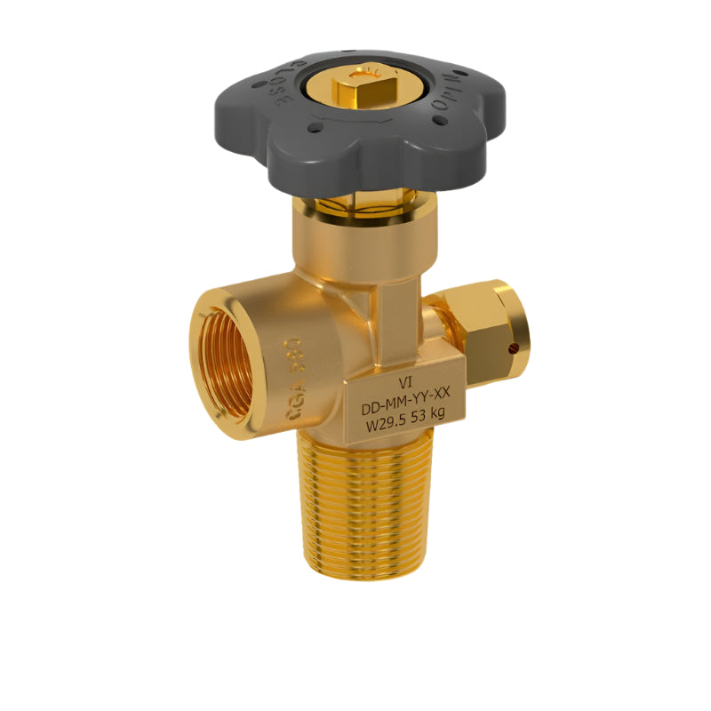 OXYGEN CYLINDER VALVE 25E X BS-3 (5/8" BSP RH(INT) AS PER BS 341 No.3) WP: 200BAR SCG D-VO2-E