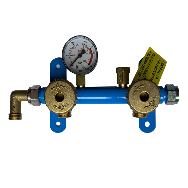 MANIFOLD COMPACT 2WAY (WITH PG,SV) 90DEG TECNOGAS ITALY