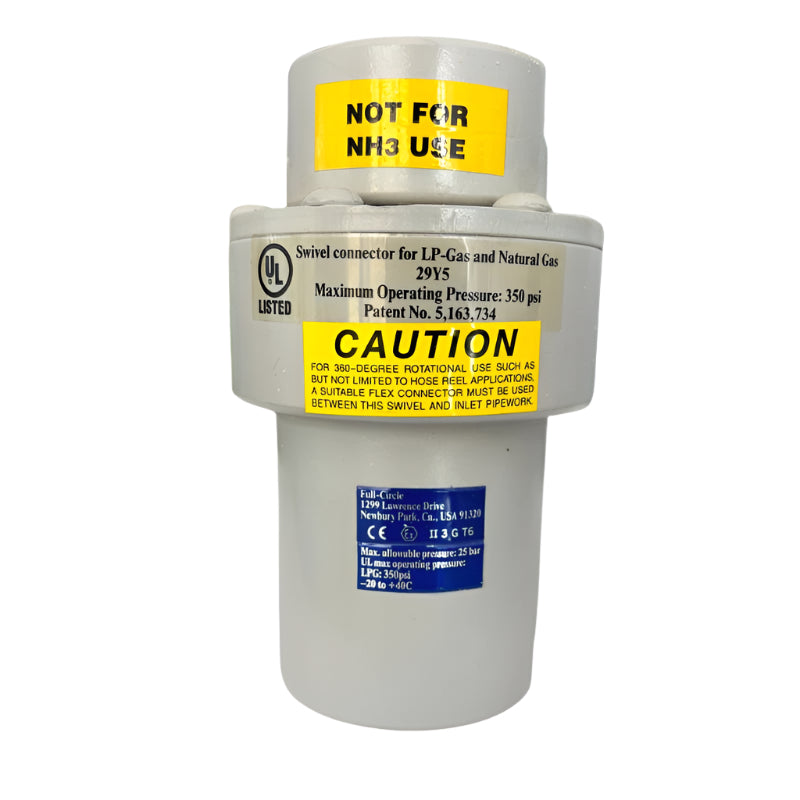 SWIVEL END HOSE FITTING 1" F.NPT X 3/4" F.NPT FOR BOBTAILS UL APPROVED FULL CIRCLE SMAC-1340STLN