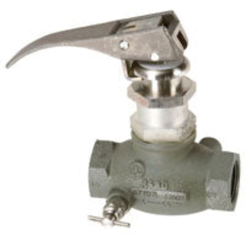 QUICK ACTING HOSE END STRAIGHT VALVE FOR BOBTAIL 1" F.NPT REGO A7707L