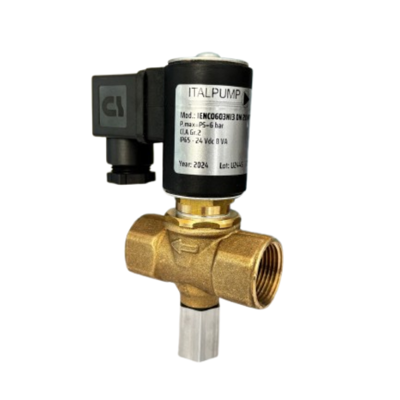 SOLENOID VALVE MANUAL BRASS 24VDC 6BAR NPT 3/4" ITP-ITALY