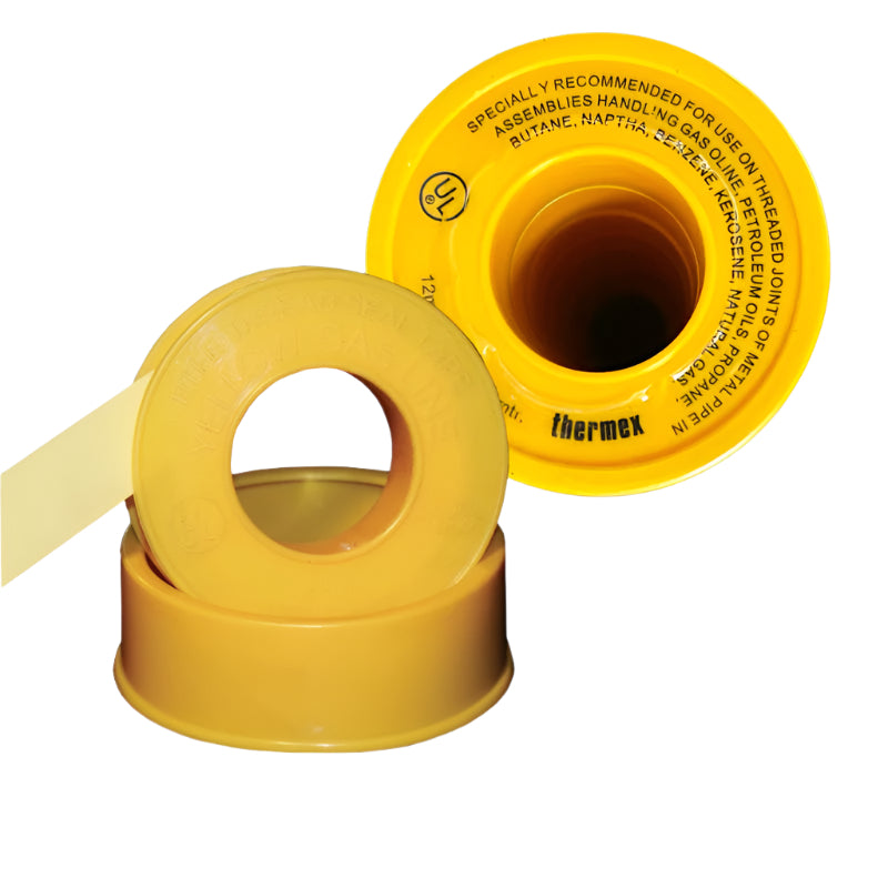 TEFLON TAPE YELLOW FOR GAS (10M) 1/2"