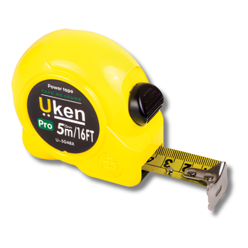 MEASURING TAPE 5M (19MM) YELLOW UKEN